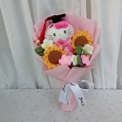 Pooh Bear Bouquet Plush Doll for Wedding Graduation Birthday Christmas