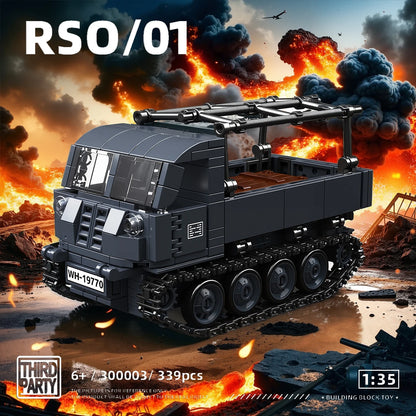 WW2 Panzerkampfwagen 38(t)A Tank Building Blocks Military Brick Model Educational Toy Gift