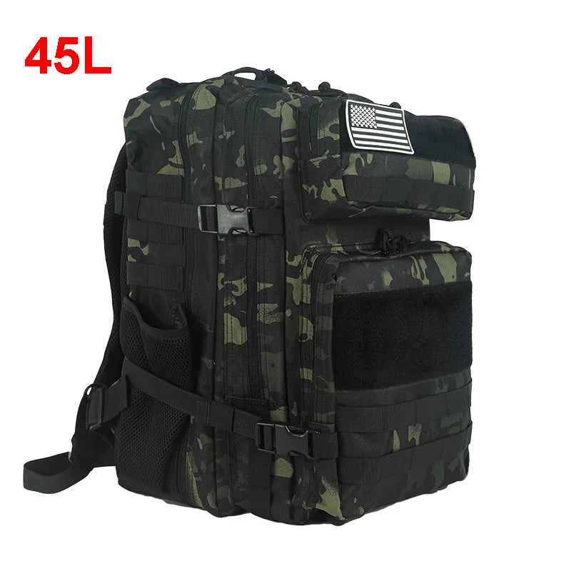 25L 45L Camping Hiking Backpack Tactical Bag Molle Patches Travel 900D Men Women Men Outdoor Ruckdack Shoulder Travel Gym Pack-EXPROTAS