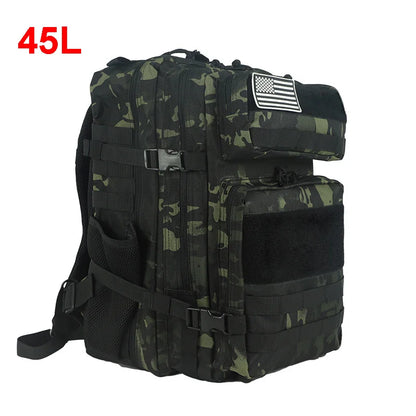25L 45L Camping Hiking Backpack Tactical Bag Molle Patches Travel 900D Men Women Men Outdoor Ruckdack Shoulder Travel Gym Pack-EXPROTAS