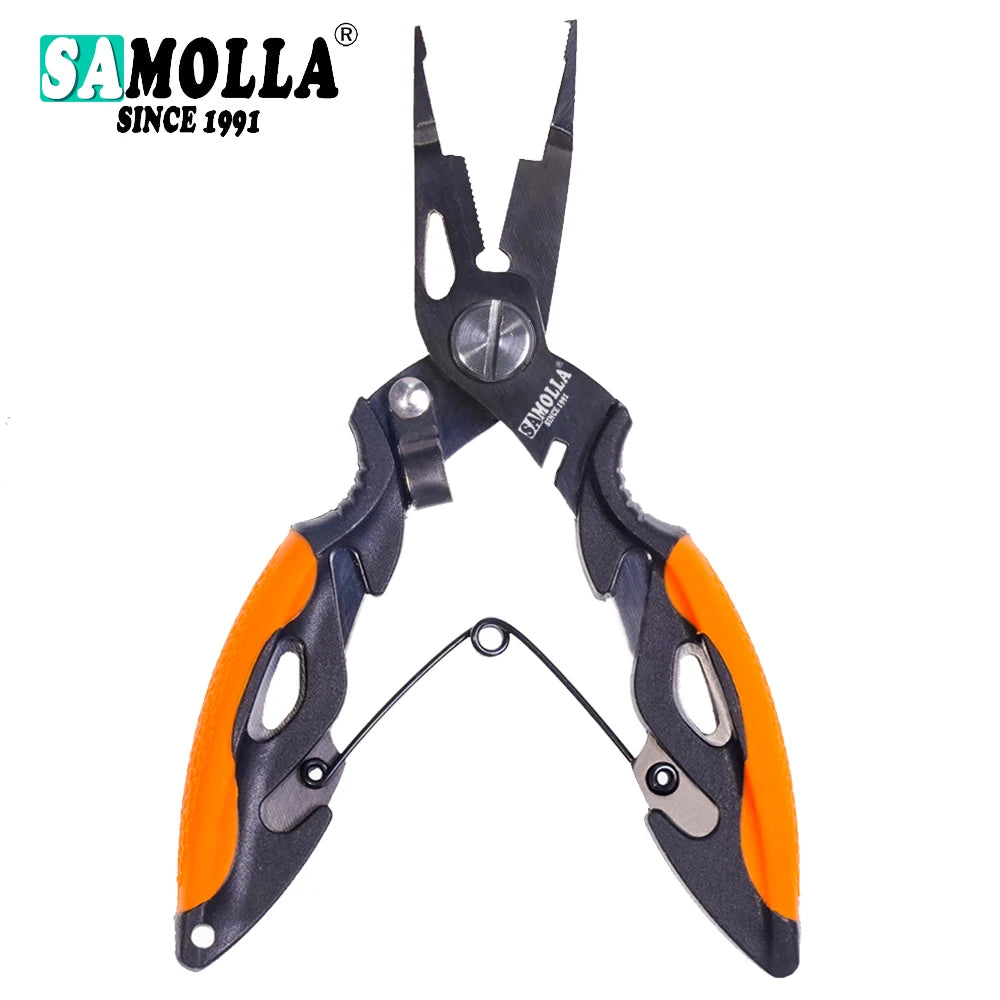 Fishing Pliers Hook Multi-tool Line Cutter Remover Snips Scissors 420 Steel
