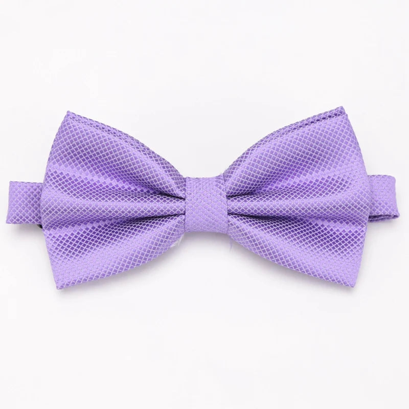 Bow Tie Solid Color Adjustable Wedding Party Ties for Men Women