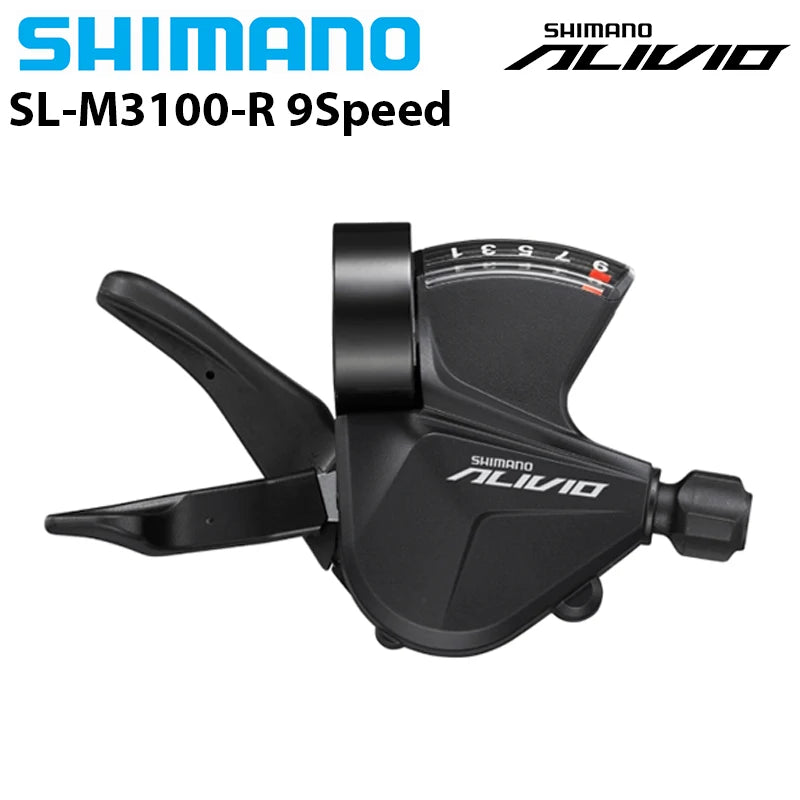 Shimano Alivio M3100 9-Speed Shifter Lever + RD-M3100 SGS Rear Derailleur Set
