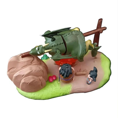 Dragon Ball Figure Son Goku Yajirobe Barbecue Cymbal 8cm PVC Action Statue Gift