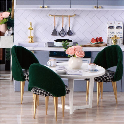 Wooden Miniature Duplex Dollhouse DIY 3D Puzzle Kit with Furniture LED Decoration Gift - EXPROTAS