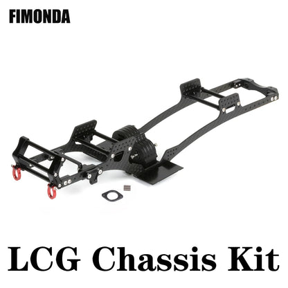 Carbon Fibre LCG Chassis Kit Rails V2 Skid 1/10 RC Crawler SCX10 III