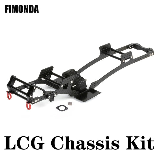 Carbon Fibre LCG Chassis Kit Rails V2 Skid 1/10 RC Crawler SCX10 III