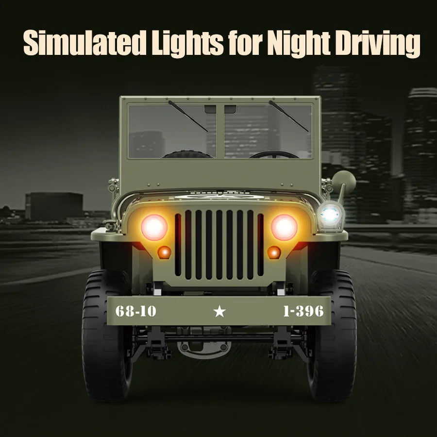 C8815 1/10 RC Willys Jeep 1941 4WD Crawler Military Truck Off-Road RTR Car