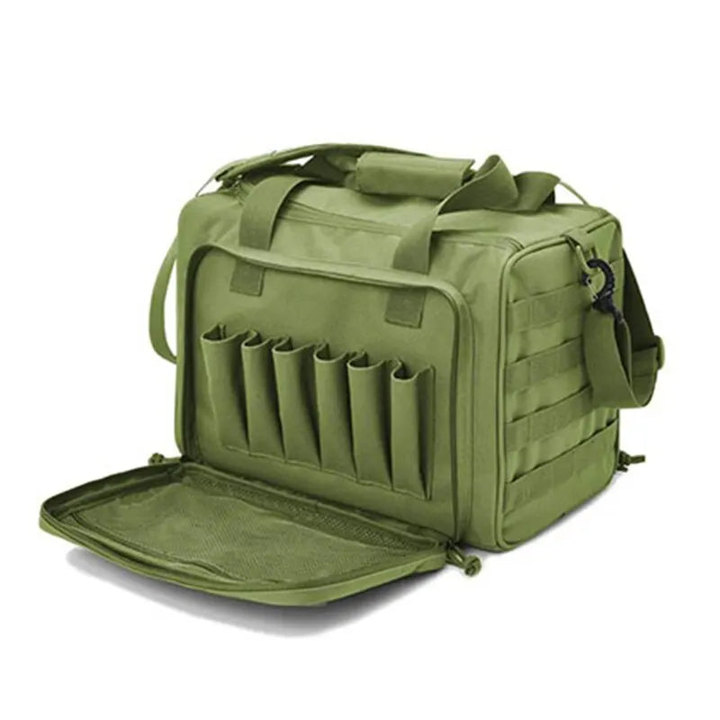 Gun Range Storage Bag Molle System Outdoor Hunting Accessory Nylon Gun Tactical Case Bags Pistol Tool Shoulder Pack Sniper Black-EXPROTAS