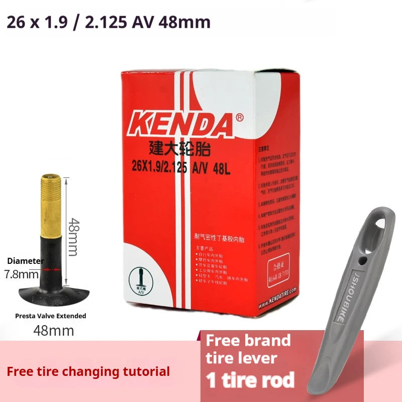 Inner Tube KENDA 26 Inch MTB  Butyl Rubber AV FV 32/36/48mm 1.25-2.4 Tyres