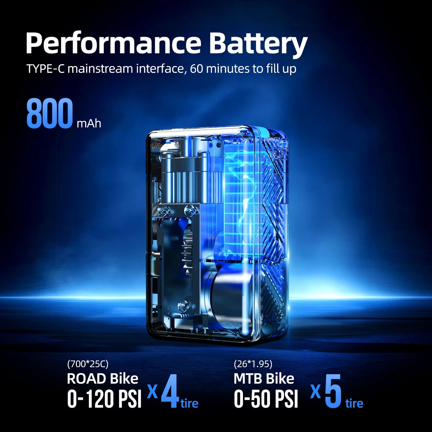 130 PSI CYCLAMI AM6 Automatic Air Pump Portable Pocket Electric Inflator Tire Pressure Display Tire Inflator MTB Road Bike FV AV
