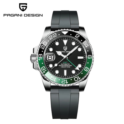 PAGANI Design PD-1662 GMT Automatic Men’s Watch Sapphire Stainless Steel 100M Waterproof