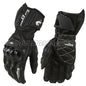 Biker Leather Gloves Motorcycle Black Carbon Fiber Protective Gear