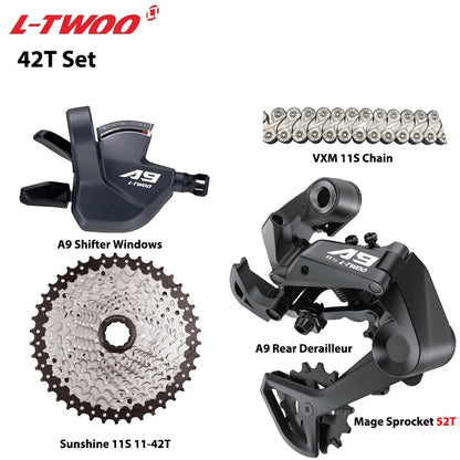 LTWOO A9 1x11 MTB Groupset Kit Shifter + Rear Derailleur + Chain + SUNSHINE Cassette - EXPROTAS