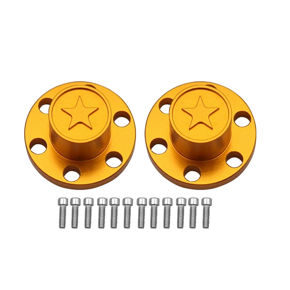1/10 RC Crawler Metal Wheel Center Dust Caps 6-Hole for 1.9" & 2.2" Wheels - EXPROTAS