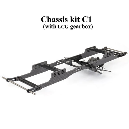 Carbon LCG Chassis Kit Delrin Skid Plate 1/10 RC Crawler Capra SCX10 II Comp