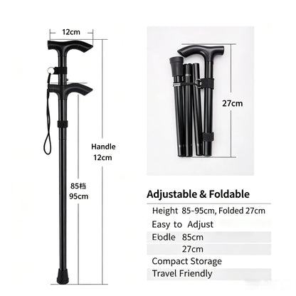 Trekking Pole Lightweight Telescopic Folding Walking Stick for Hiking