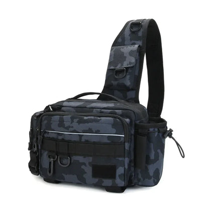 Fishing Rod Bag with Shoulder Strap Folding Tackle Storage Case Outdoor