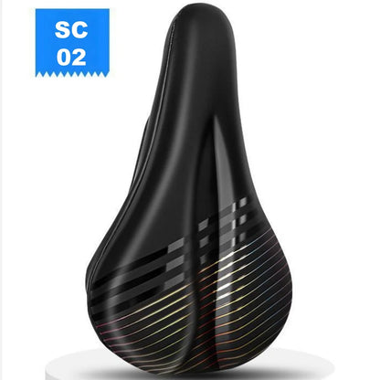 Gel Padded Bicycle Seat Cover PU Surface Comfort Saddle Cushion for Men Women