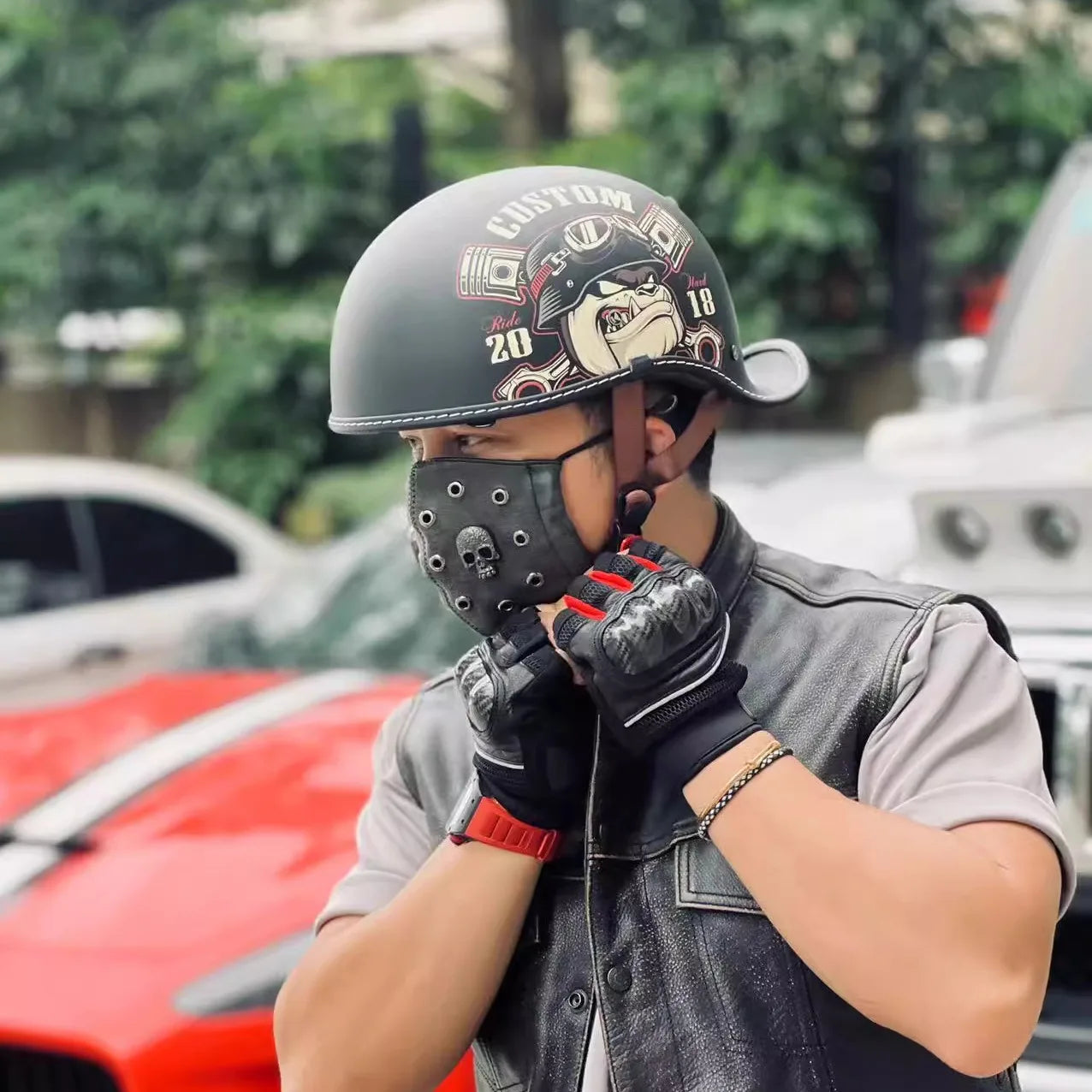 Retro Motorcycle Half Helmet Open Face Four Season Unisex Riding Helmet - EXPROTAS