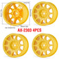 1/10 RC Wheels & Tires Set 12mm Hex On-Road Drift/Rally for Tamiya TT-02 Compatible Chassis