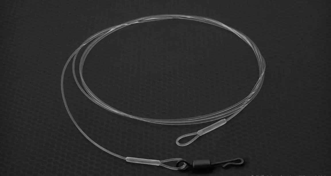 Carp Fishing Fused Leader Line Fluorocarbon w/ Lead Clips Hooklink Rig
