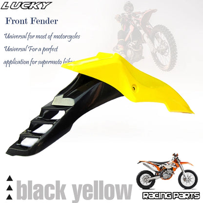 Universal Supermoto Motocross Front Fender Black Mudguard For Honda Yamaha Suzuki Kawasaki DRZ RMZ XT TW Dirt Bike