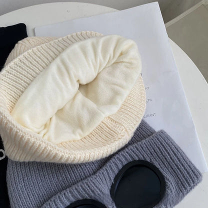 Winter Warm Beanie Hat Windproof Knitted Ski Cycling Cap for Men Women