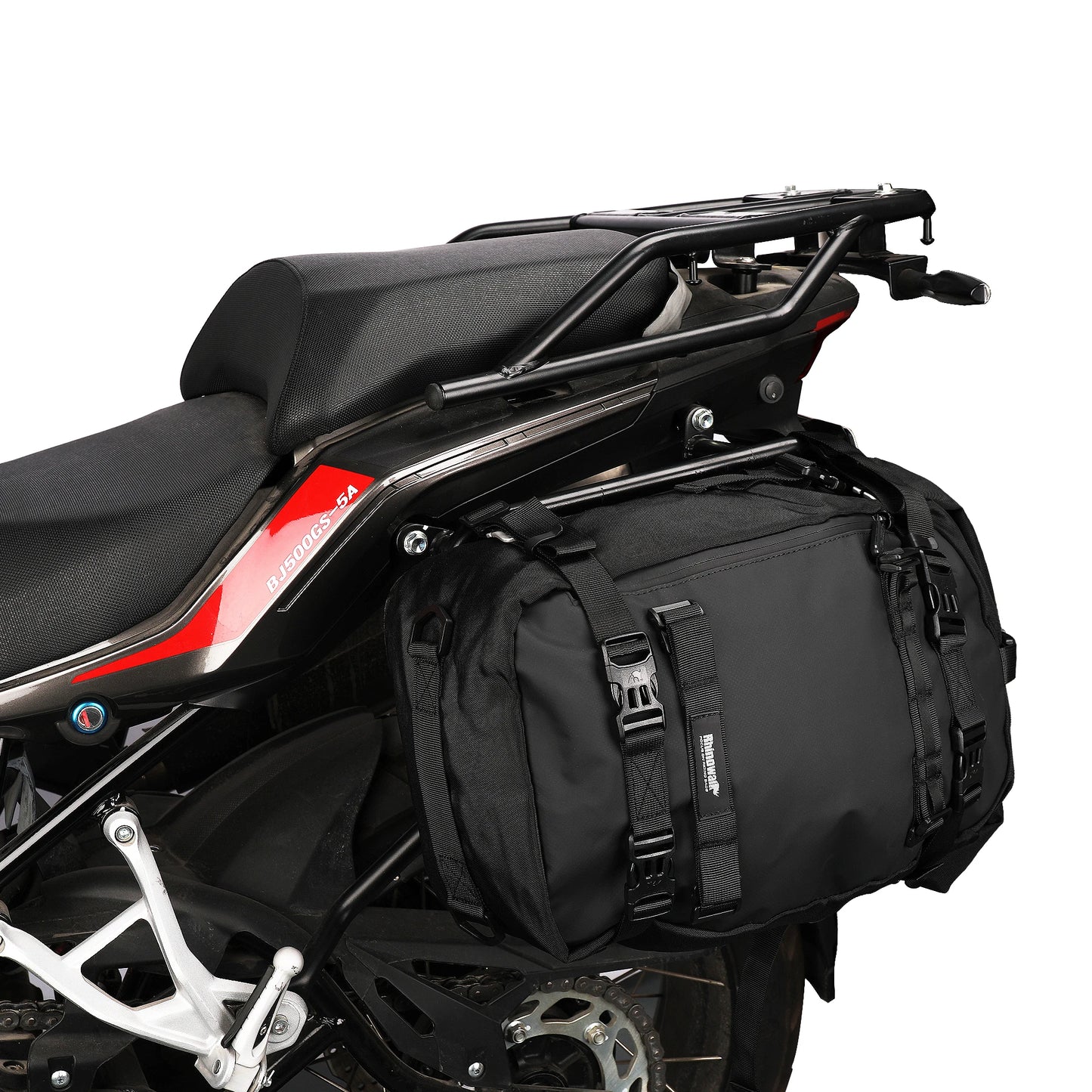 Rhinowalk Motorcycle Rear Seat Bag 10/20/30L Waterproof Saddle Luggage Bag