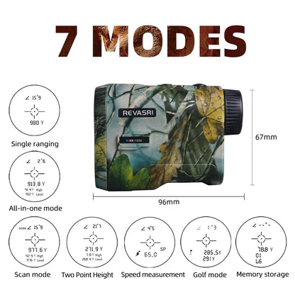 REVASRI Hunting Laser Rangefinder 1000 Yards with Rechargeable Battery Hunting Range Finder with Target Acquisition Technology E-EXPROTAS