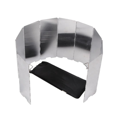Wind Shield Foldable 8/9/10 Plates Gas Stove Outdoor Camping Cooking Screen
