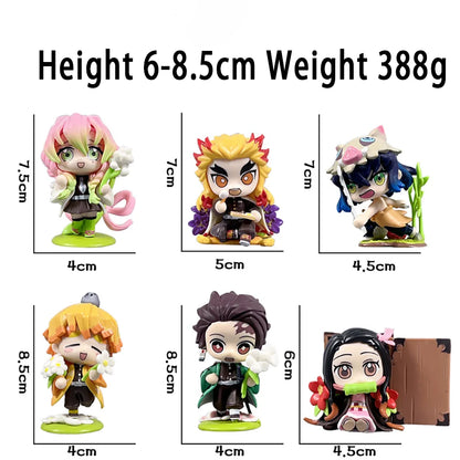 Demon Slayer Blind Box Figure Tanjiro Nezuko Anime PVC Collectible Toy