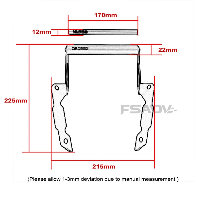 For Honda XL750 Transalp 2023 Motorcycle GPS Phone Navigation Mount Bracket