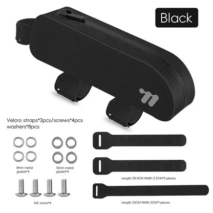 WEST BIKING Bike Top Tube Bag TPU Cycling Front Bag With Screws or Straps Waterproof Windproof Gravel Road Bike Top Frame Bag-EXPROTAS