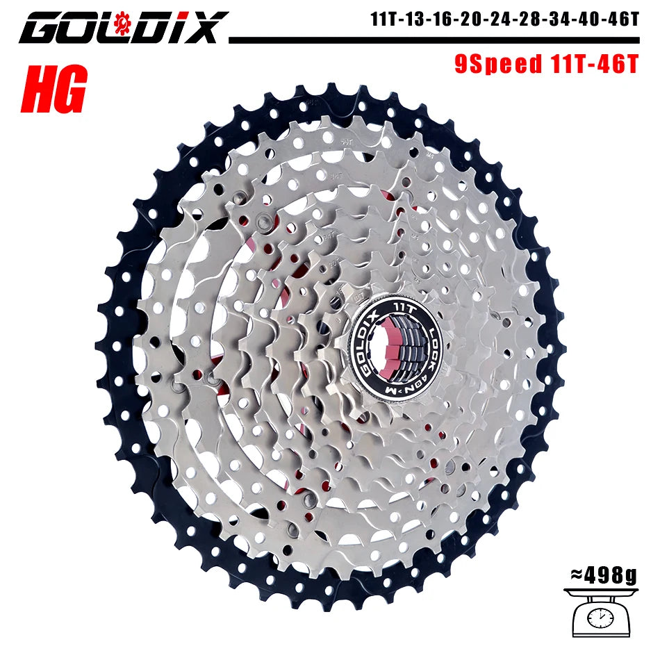 GOLDIX MTB Cassette 8/9/10/11/12 Speed 36T-52T HG for Shimano SRAM Freehub