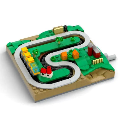 Moc Building Block Train Track Plastic Desktop Ornament Toy - Unisex