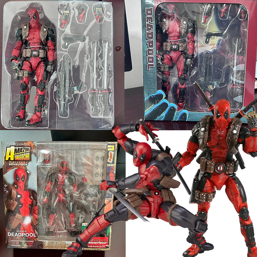 Yamaguchi Revoltech EPIC Deadpool Action Figure Ultimate X-Men Deadpool Super Hero Figure Toys Collectible Model Doll Gifts-EXPROTAS