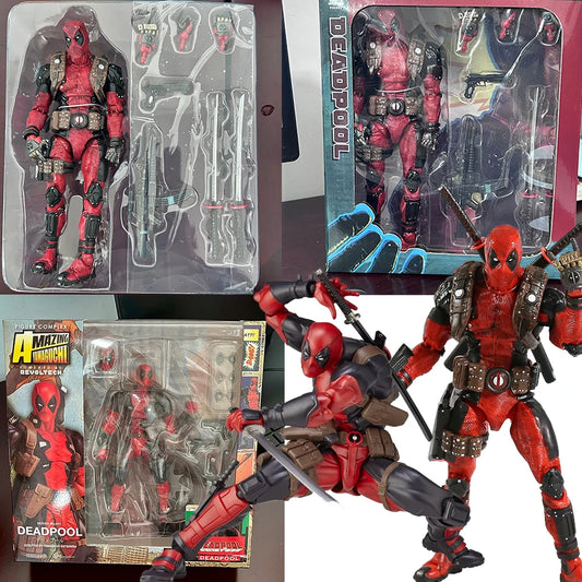Yamaguchi Revoltech EPIC Deadpool Action Figure Ultimate X-Men Deadpool Super Hero Figure Toys Collectible Model Doll Gifts-EXPROTAS