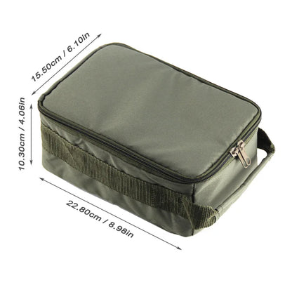 Fishing Tackle Bag Waterproof Portable Gear Case with 3 Dividers for Reels