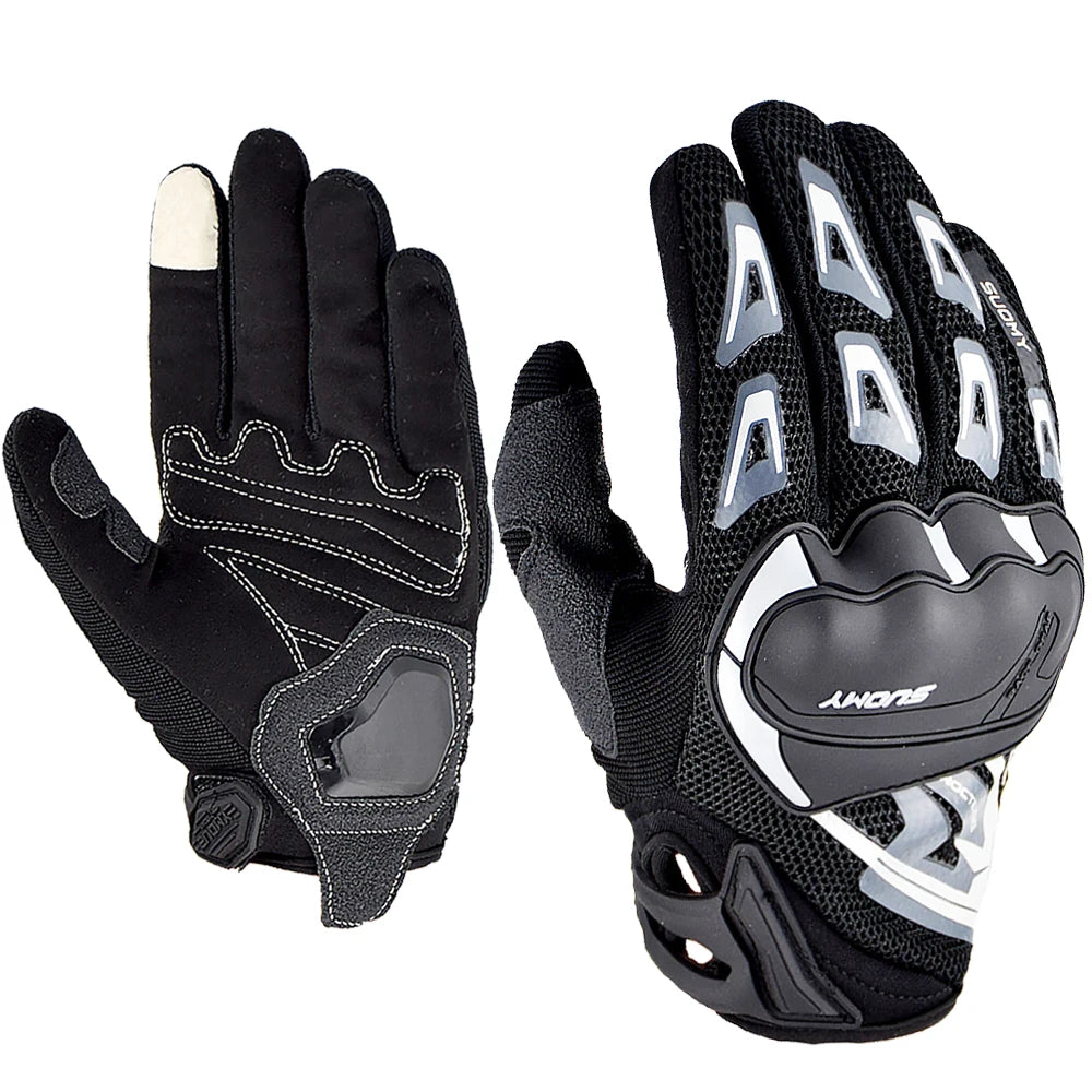 Mesh Motorcycle Gloves Suomy Summer Touchscreen Breathable Moto Motocross
