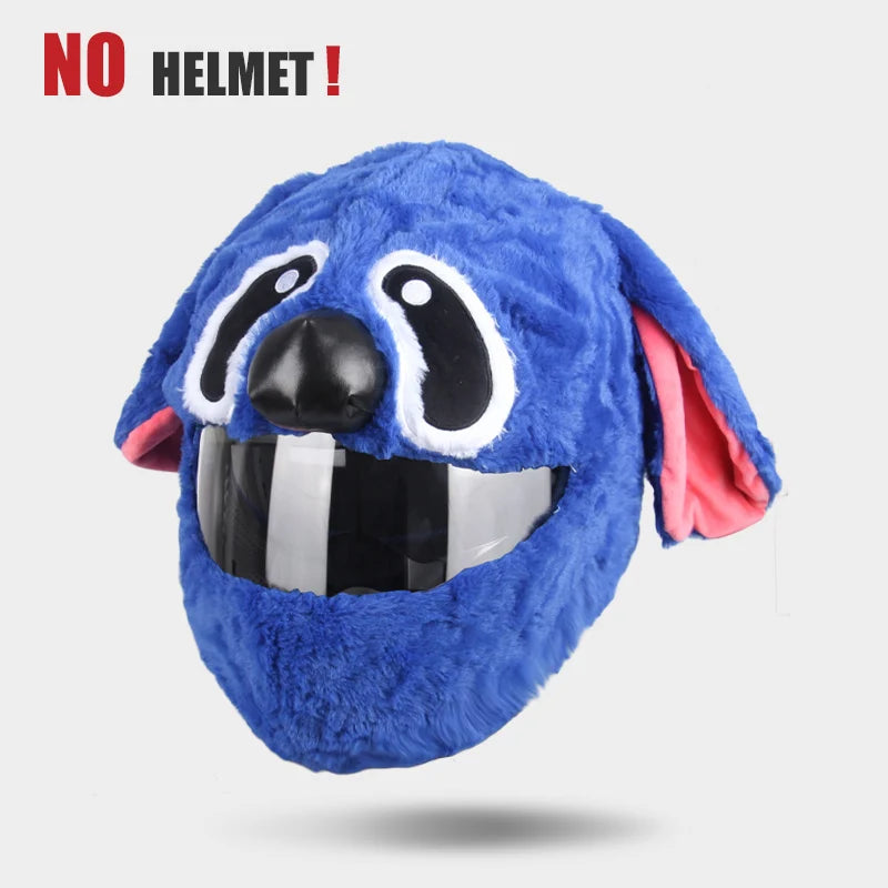 Protection Headgear Cover Plush Helmet for Motorcycle Full Face Cartoon