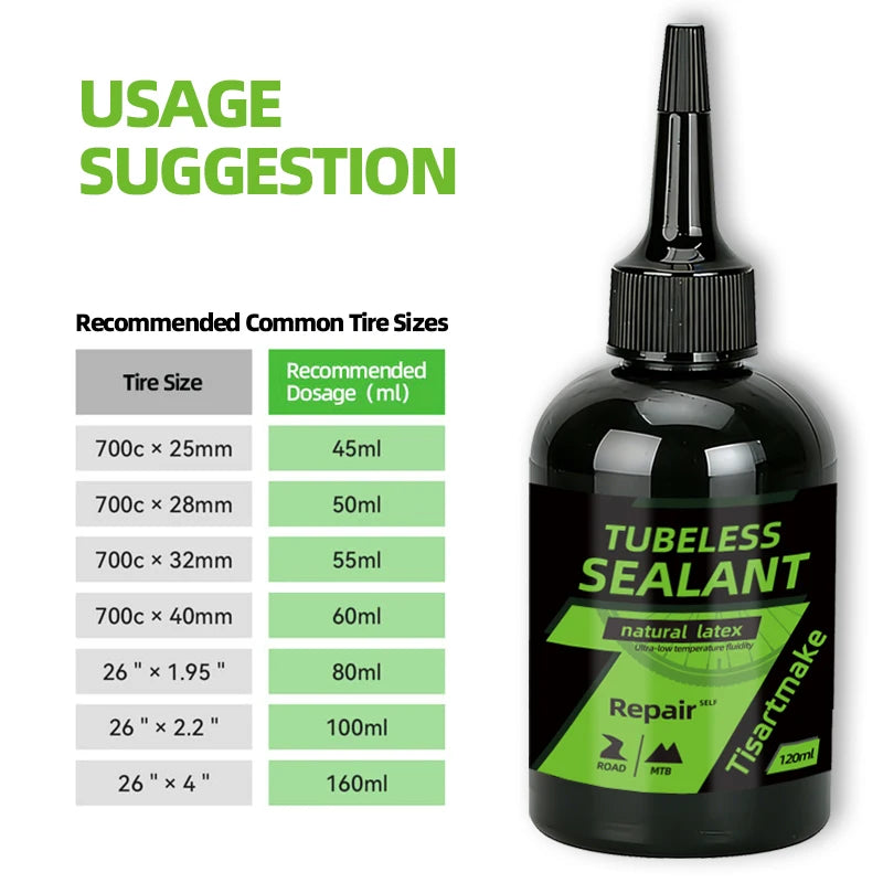 Latex Tubeless Tyre Sealant MTB Road Gravel CX Bicycle Puncture Repair Fluid