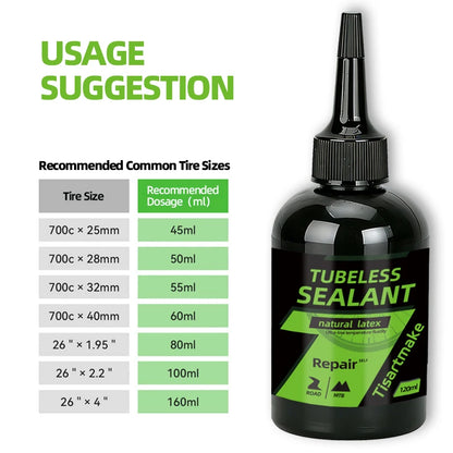 Latex Tubeless Tyre Sealant MTB Road Gravel CX Bicycle Puncture Repair Fluid