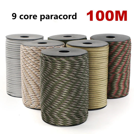 Paracord Rope 50M 4mm Military Standard 9-Core Outdoor Survival Camping