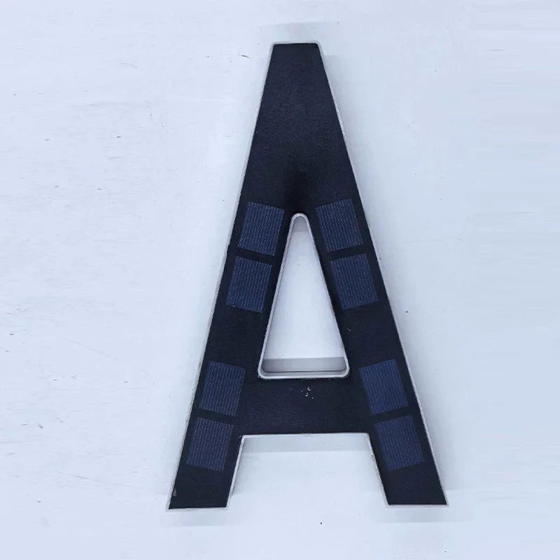 Solar House Number Light LED Address Plaque Sign for Door Wall Outdoor