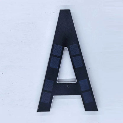 Solar House Number Light LED Address Plaque Sign for Door Wall Outdoor
