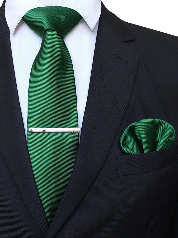 Suits Necktie Clip 8cm Mens Slim Solid Classic Wedding Party Ties