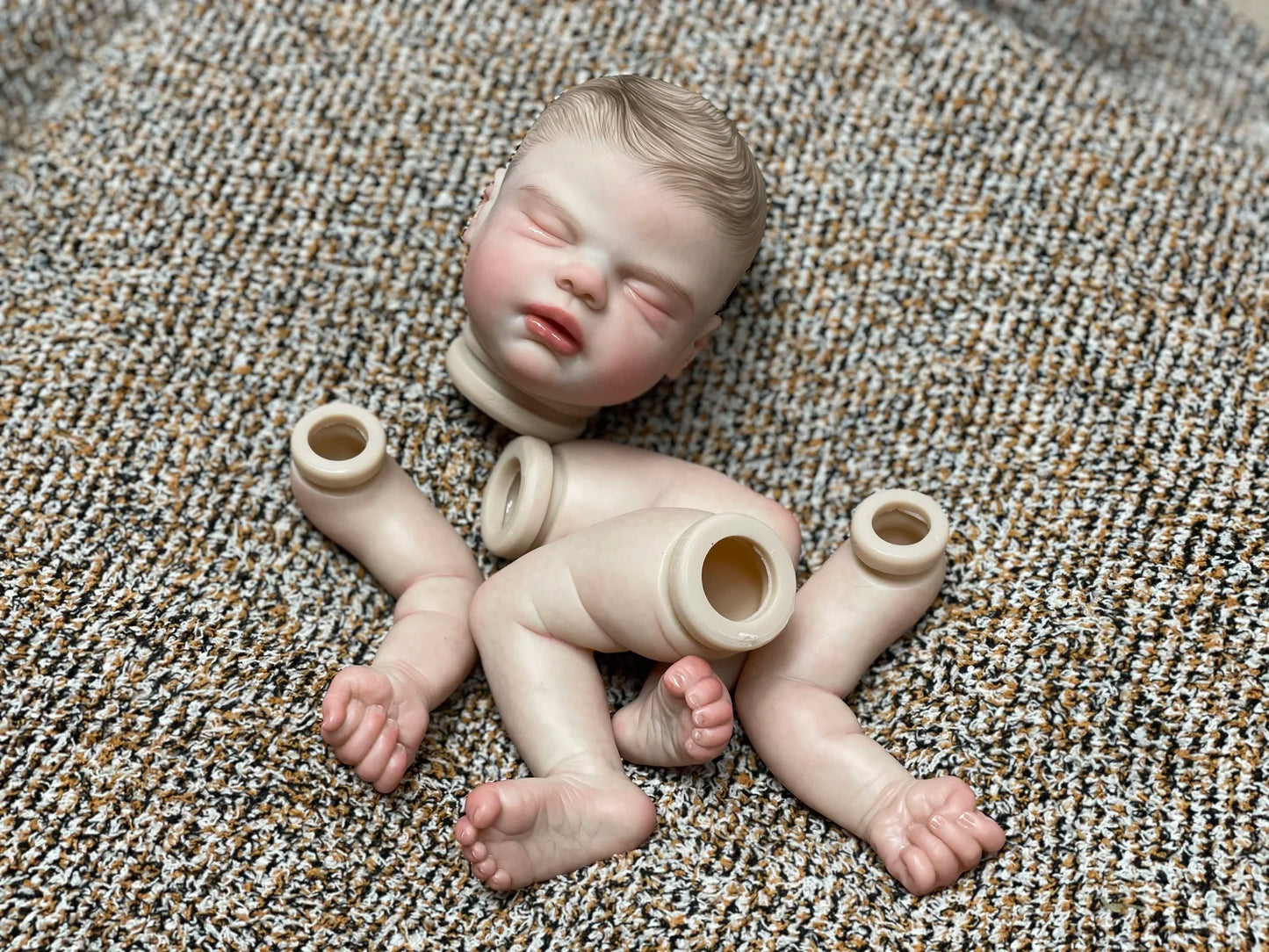 18-20 Inch Painted Reborn Baby Doll Kit Soft Touch Unassembled Lifelike Bebe