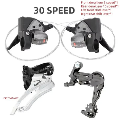 MicroNEW Mountain Bike Rear Derailleur 3x7 3x8 3x9 3x10 3x11 Speed with Internal Shift Cable MTB Bicycle Front Shifter