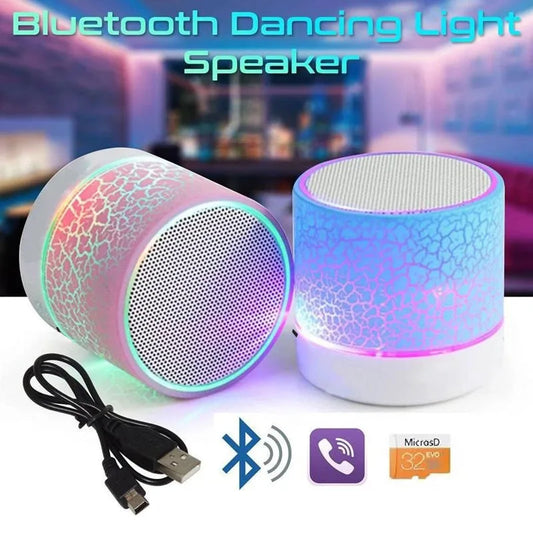 Mini Bluetooth Subwoofer Speaker Portable Wireless Car Audio LED Dazzling